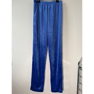Patchington Vintage Royal Blue Velvet Lounge Pants Y2K‎ Elastic Waist Small